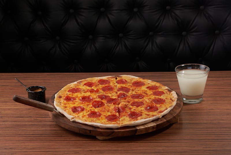 Via 313 Classic Detroit-style pepperoni pizza with crispy cheese edges